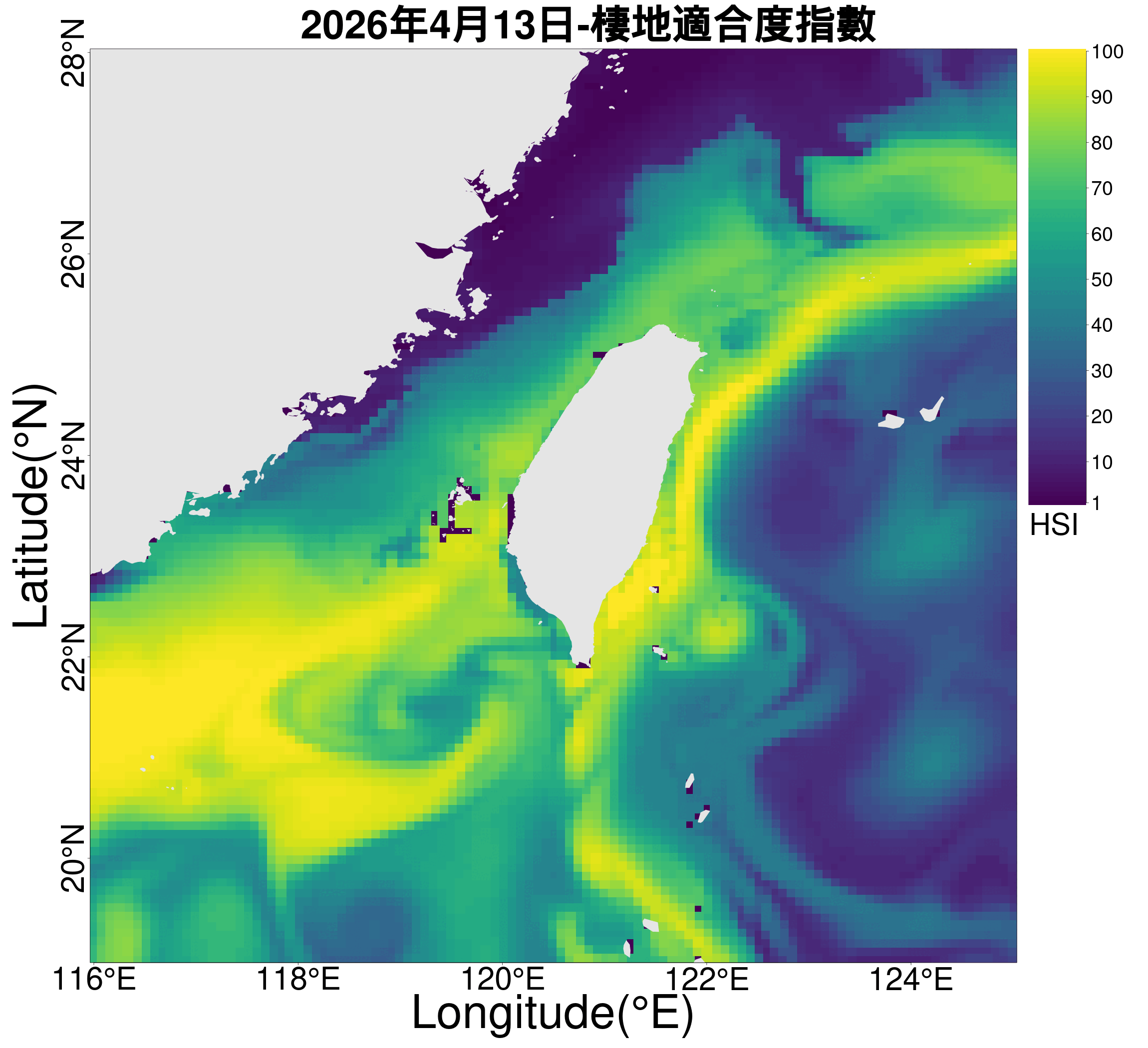 黑鯛棲地一周預測