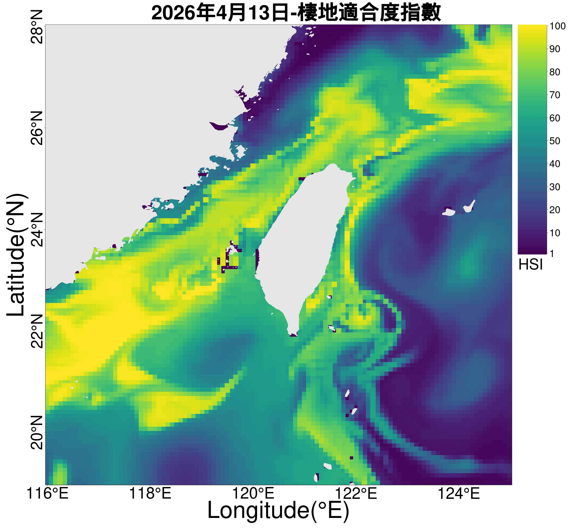 金鯧棲地一周預測