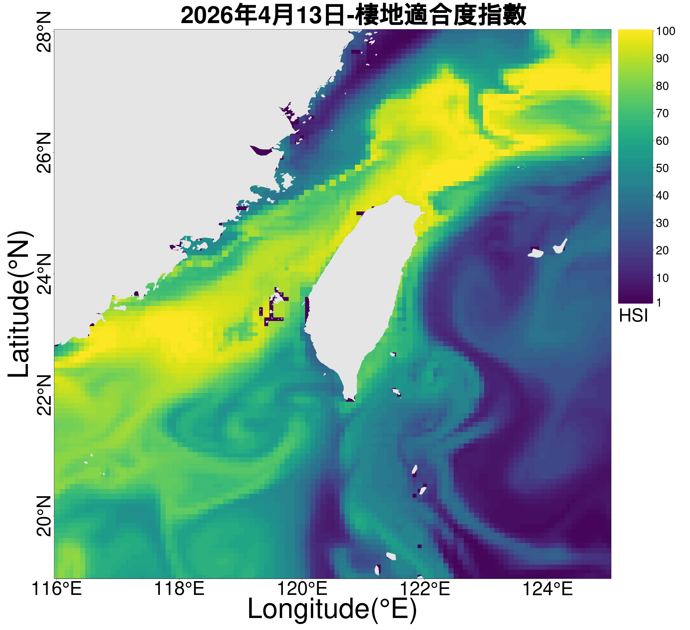 金鯧棲地一周預測